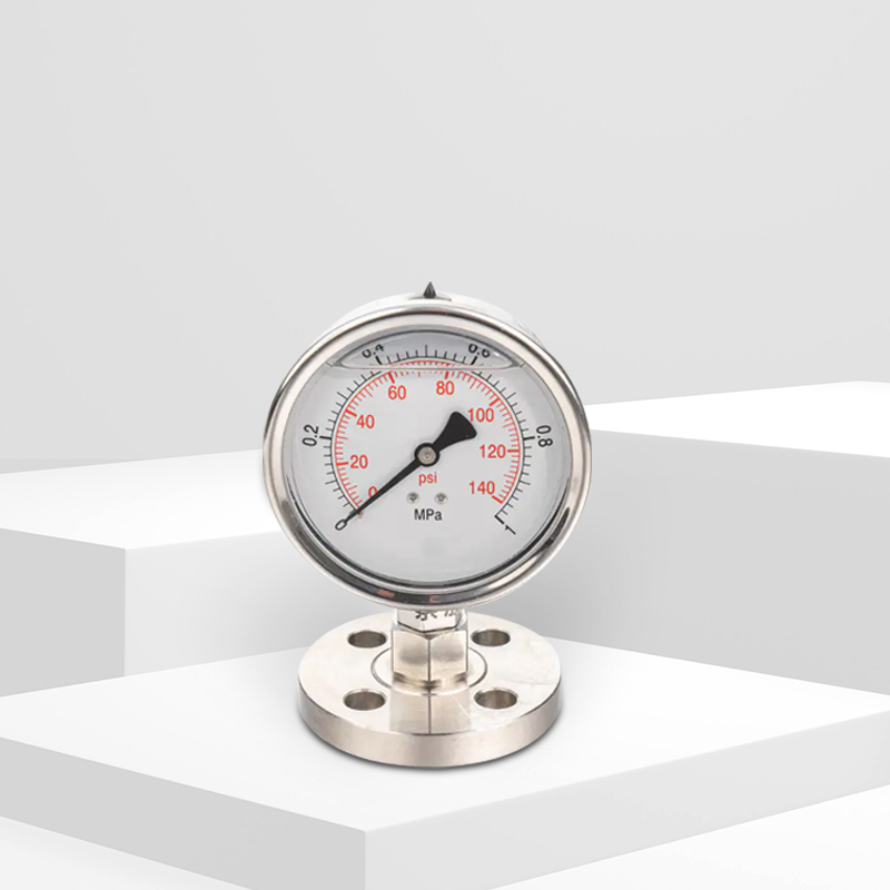 Tüm paslanmaz çelik petrokimya diyafram basınç göstergesi